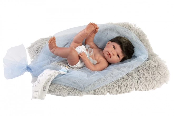 Realistická panenka miminko Llorens New Born Chlapeček s celovinylovým tělem 40 cm