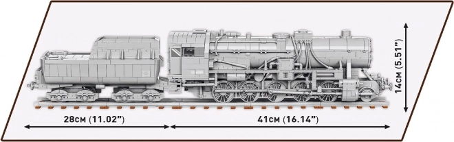 Cobi 6281 World War II 1:35 Parní lokomotiva Kriegslokomotive Baureihe 52 s tendrem