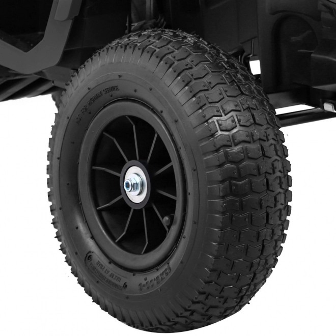 Dětská čtyřkolka ATV Air battery quad Black + nafukovací kola + rádio MP3 + pomalý start