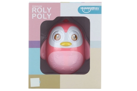 Růžový rolly polly tučňák pro děti