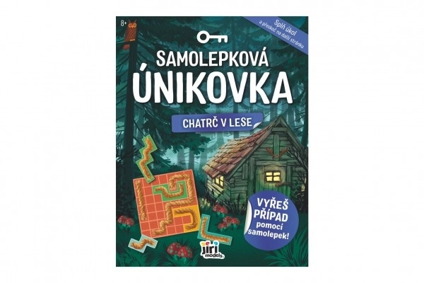 Samolepková únikovka Chatrč v lese