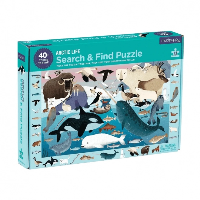 Mudpuppy puzzle Skládej a hledej: Život v Arktidě