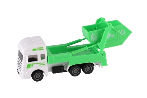 Auto městské služby plast 12cm na zpětné natažení 4 druhy 12ks v boxu