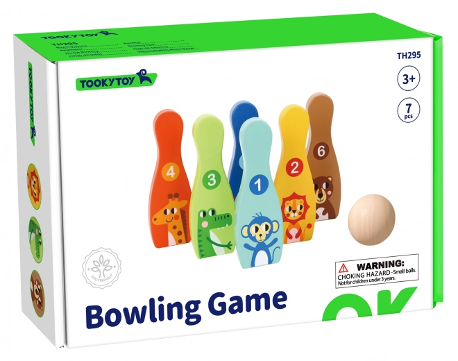 Dřevěné kuželky zvířátka TOOKY TOY