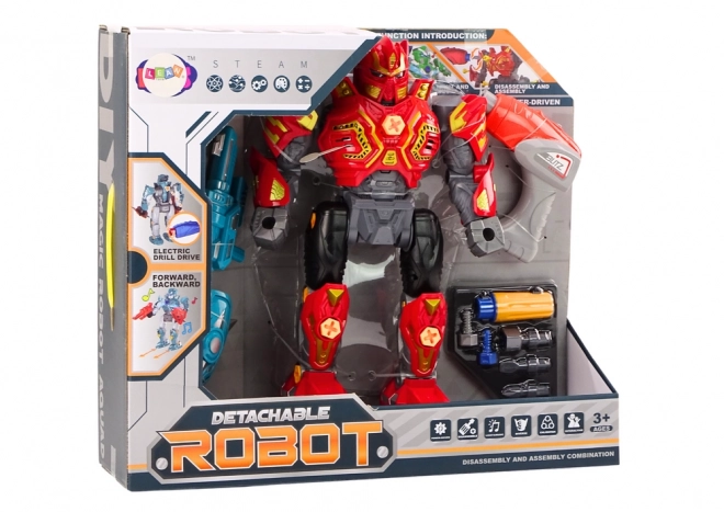 Šroubovák Robot zbraň vrtačka Světla Zvuk Červená