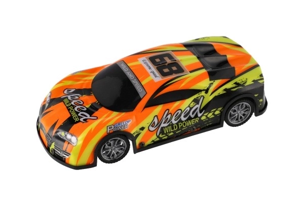 Auto RC závodní 27MHz plast 20cm na baterie se světlem 3 barvy v krabici 27x10x13cm