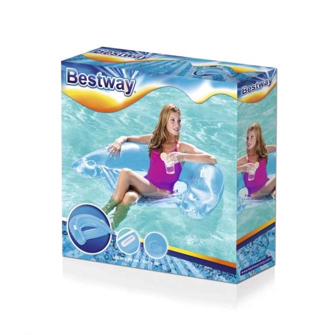 Lenoška s opěradlem Bestway – Modrá
