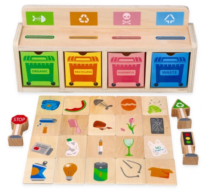 Dřevěná recyklační hračka pro děti