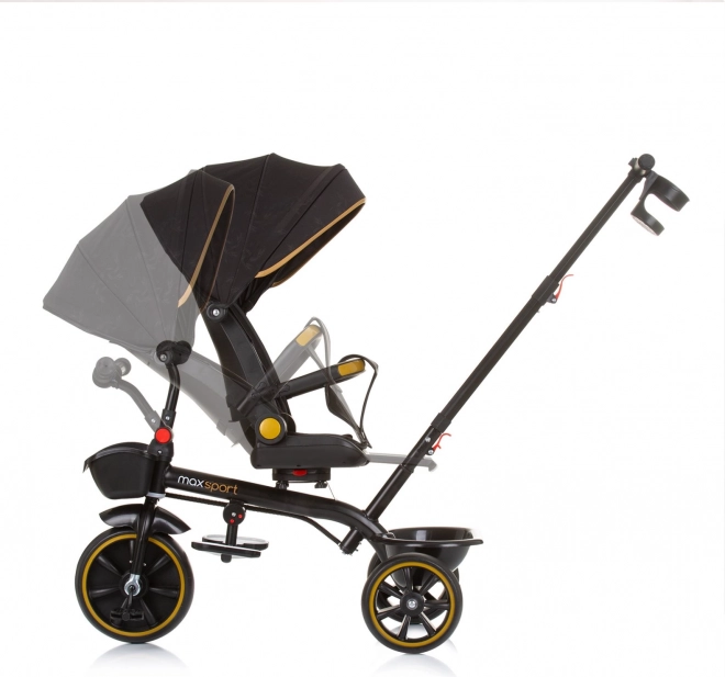 CHIPOLINO Tříkolka se stříškou Max Sport 2v1 Obsidian