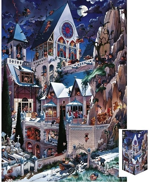 Heye puzzle strašidelný hrad 2000 dílků