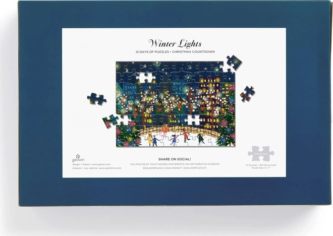 Puzzle adventní kalendář zimní světla