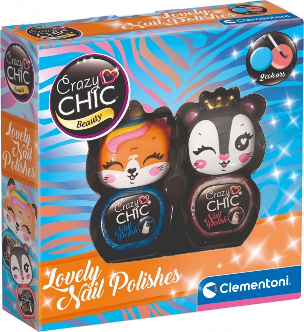 CLEMENTONI Crazy Chic Beauty: Sada laků na nehty – modro-oranžový