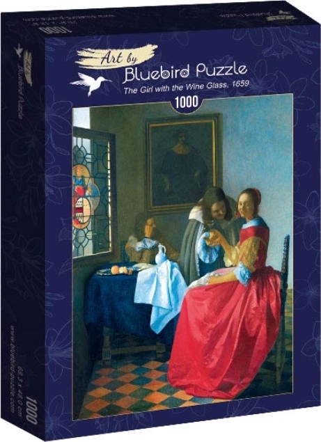 Puzzle Dívka se sklenicí na víno - 1000 dílků