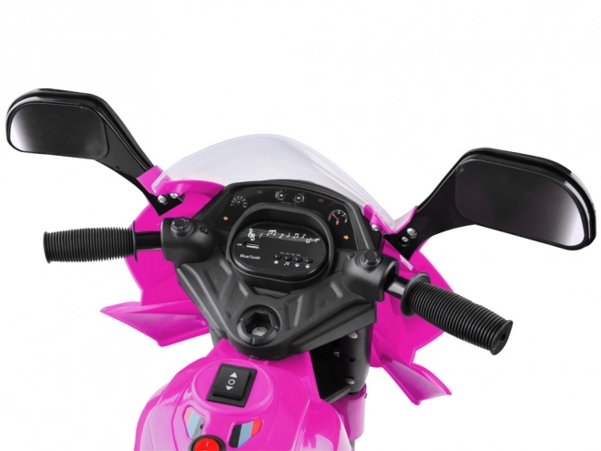Dětský sportovní motocykl s barevným LED osvětlením – Růžová