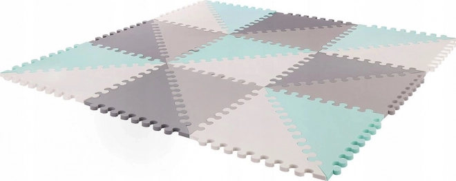 Matadi Pěnové puzzle šedo-zelené Trojúhelníky s okraji