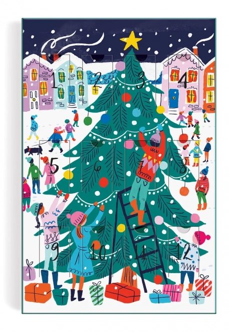 Adventní kalendář s puzzle Galison - 12v1