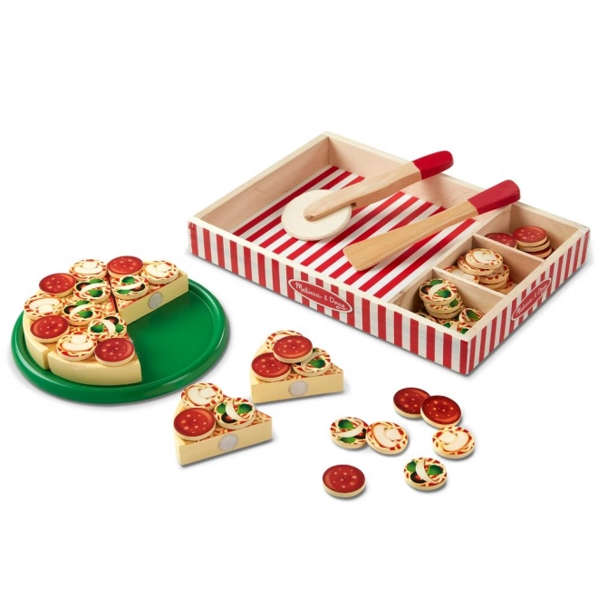 Dřevěná pizza na krájení a stohování