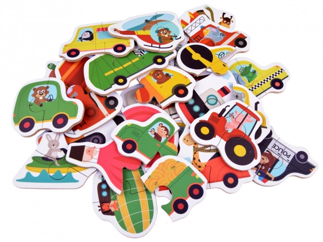 Puzzle s vozidly pro děti od 3 let