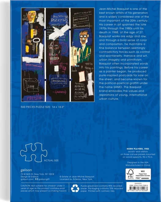 Puzzle Basquiat: hráči na lesní roh 500 dílků