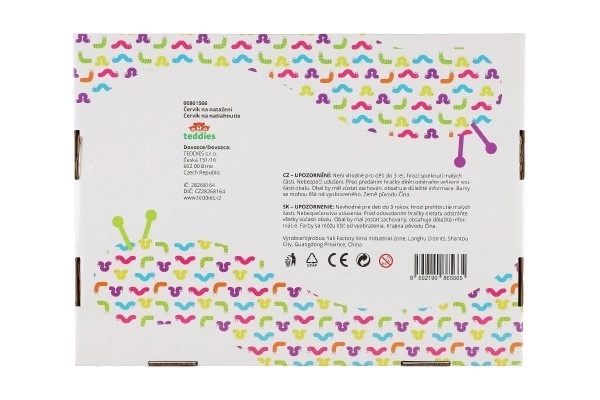 Červík na natažení lezoucí plast 13cm 6 barev 12ks v boxu