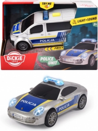 Policejní vůz SOS s frikčním pohonem a světlem a zvukem