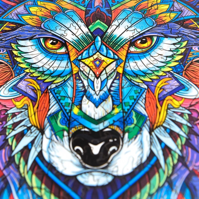 Dřevěné puzzle Vlk od Unidragon velikost S