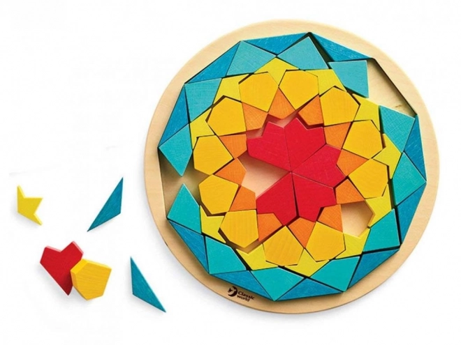 Montessori puzzle mandala - vzory, tvary a barvy