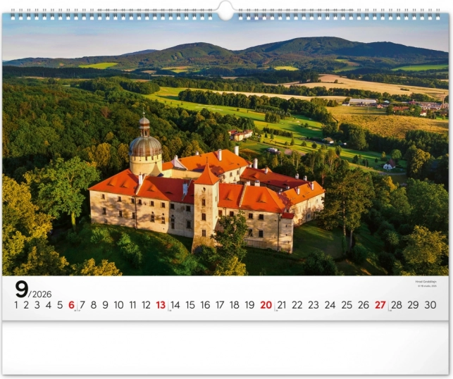 Nástěnný kalendář Panoramata Česka 2026