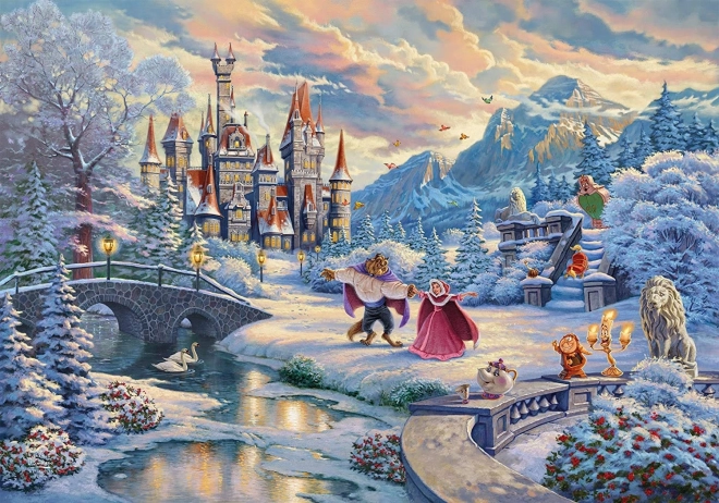 SCHMIDT Puzzle Kráska a zvíře: Zimní kouzlo 1000 dílků