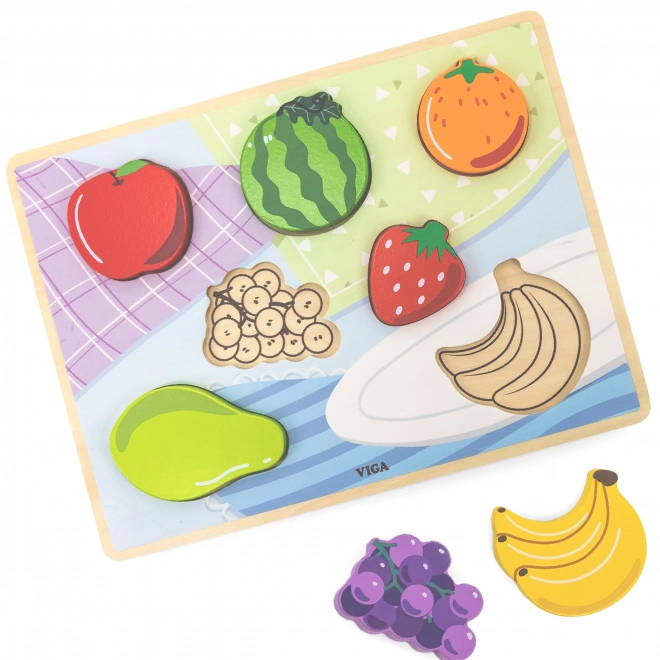 Dřevěné puzzle s ovocem VIGA