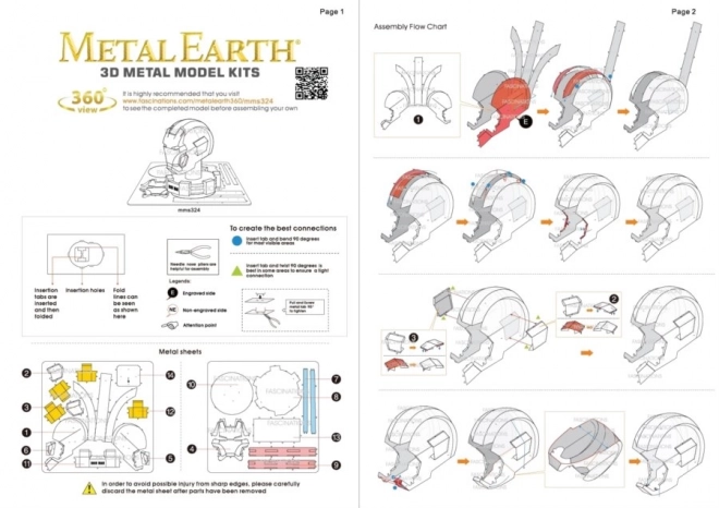 METAL EARTH 3D puzzle Avengers: Iron Man - helma