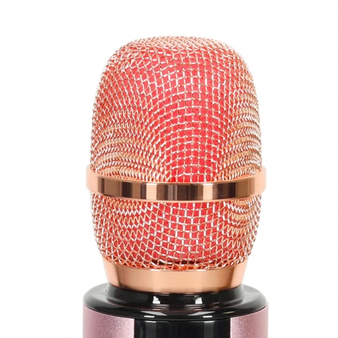 Růžový karaoke mikrofon Bluetooth