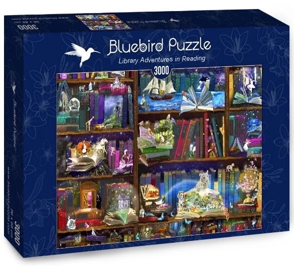 BLUEBIRD Puzzle Knihovna dobrodružství 3000 dílků