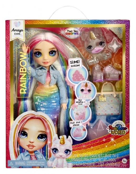 Rainbow High panenka se zvířátkem Amaya Raine