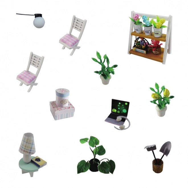 Dvěděti miniatura domečku Růžový dům