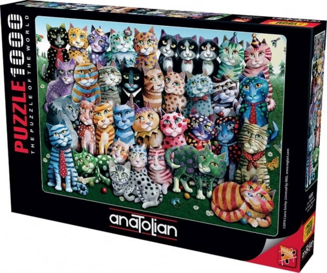 Puzzle kočičí rodinné shledání 1000 dílků
