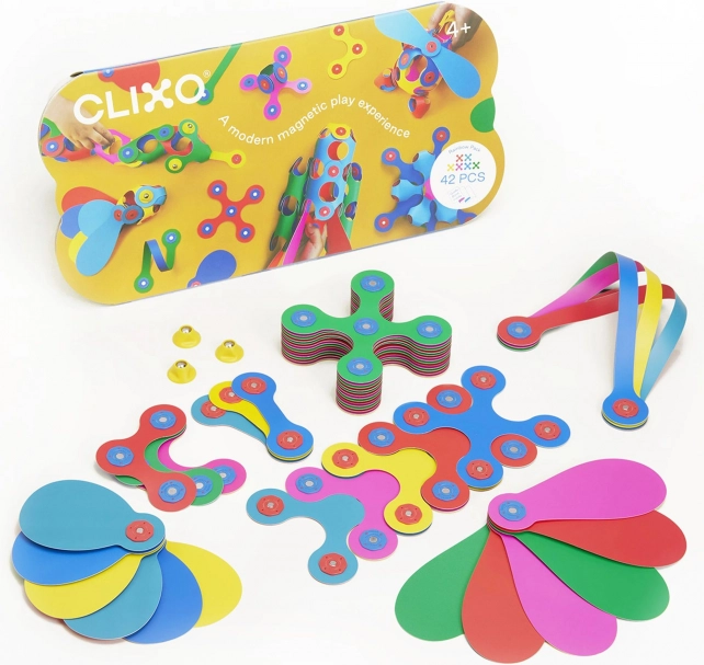 Duhové magnetické puzzle Clixo, 42 dílků