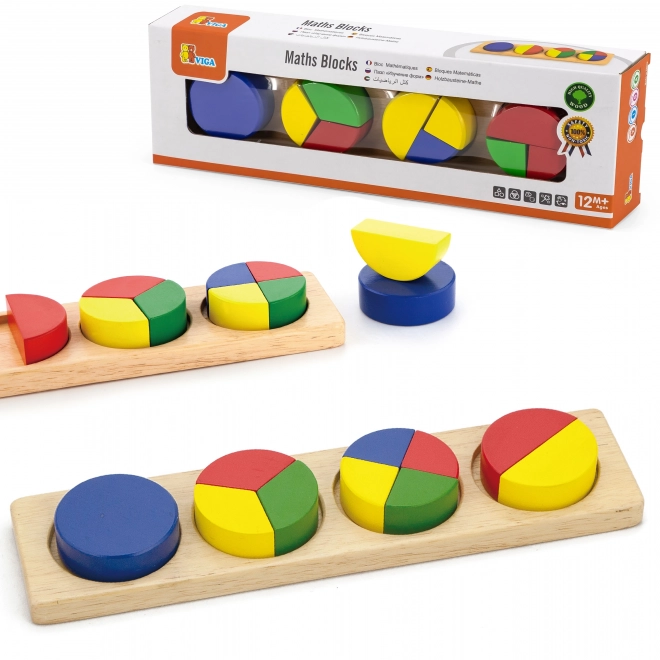 Dřevěná skládačka Viga Montessori matematika pro děti