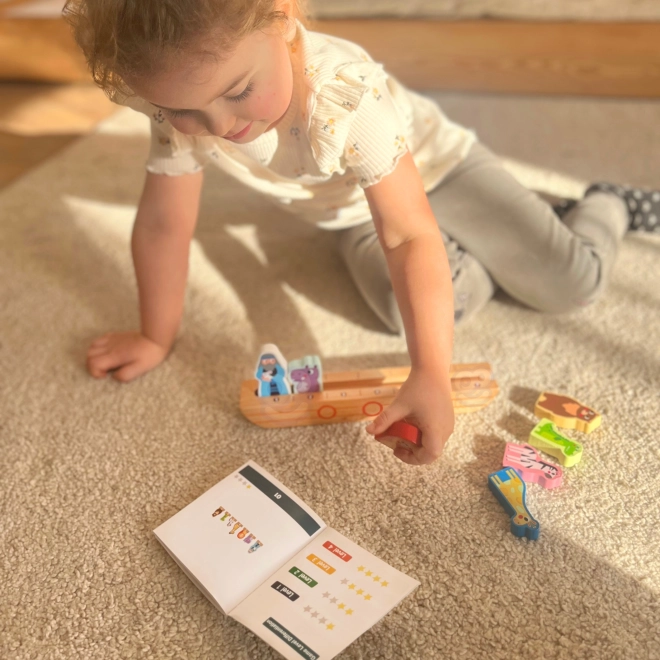 Tooky Toy dřevěná logická hra s Noemem a zvířaty