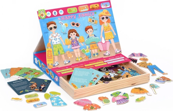 magnetické oblékání rodina – 2kids toys happy family