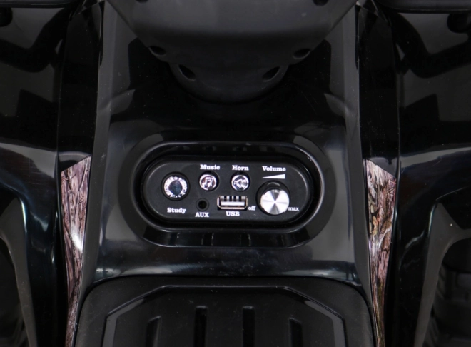 Dětská bateriová čtyřkolka Storm + 25W motor + MP3 USB + LED dioda – Černá