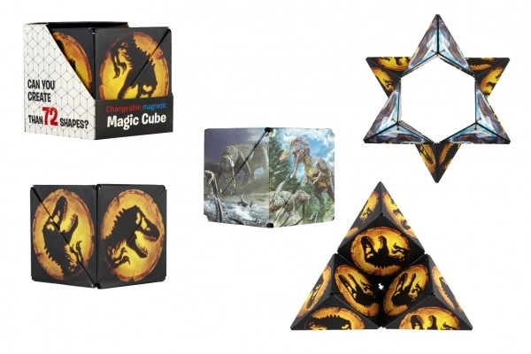 Magnetický hlavolam kostka dinosaurus
