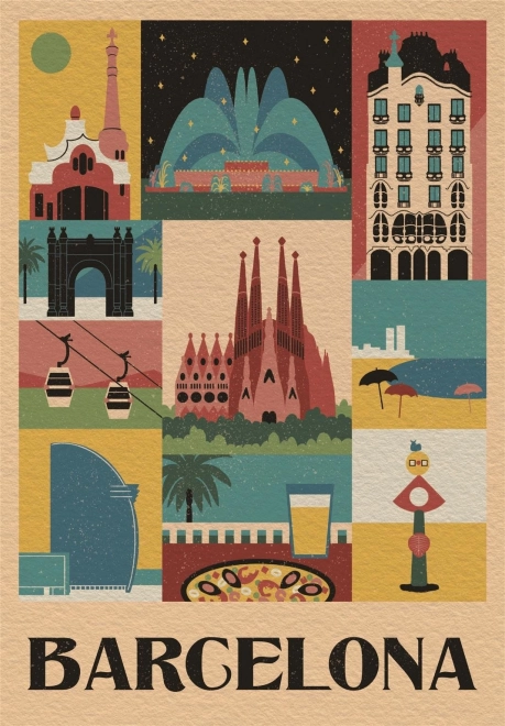 Puzzle 1000 dílků Style in the City Barcelona – compact box