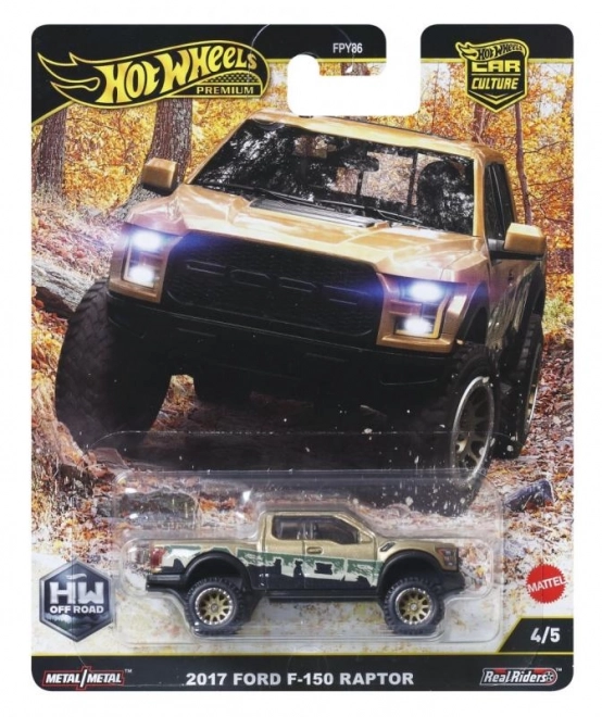 Prémiové auto Hot Wheels Ford F150 Raptor