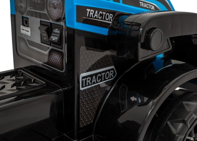 Otroški električni traktor z radlico – Modrý
