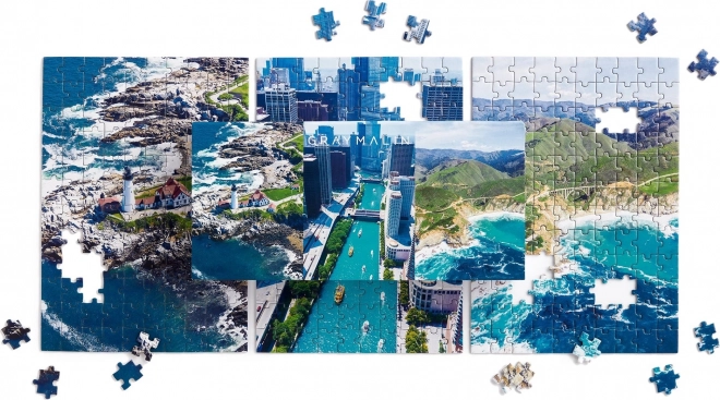 Galison Puzzle Letecké záběry USA 3×120 dílků