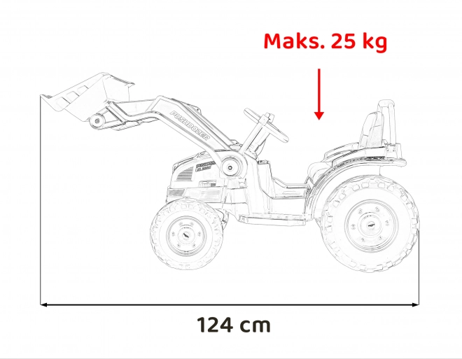 Dětský elektrický traktor s pohyblivou lžící a dálkovým ovládáním