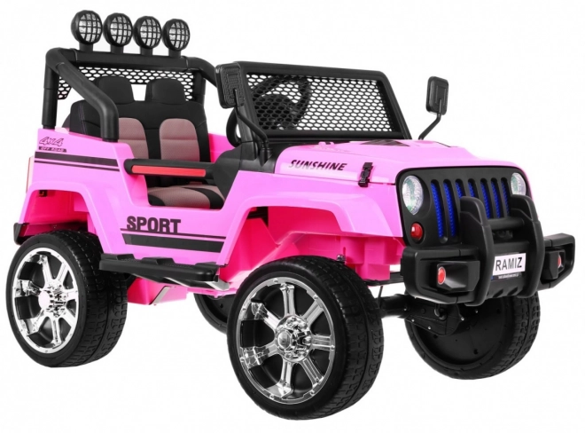 Terénní auto Raptor Drifter růžové + Dálkové ovládání + Pohon 4x4 + Úložný prostor + Pomalý start + LED MP3