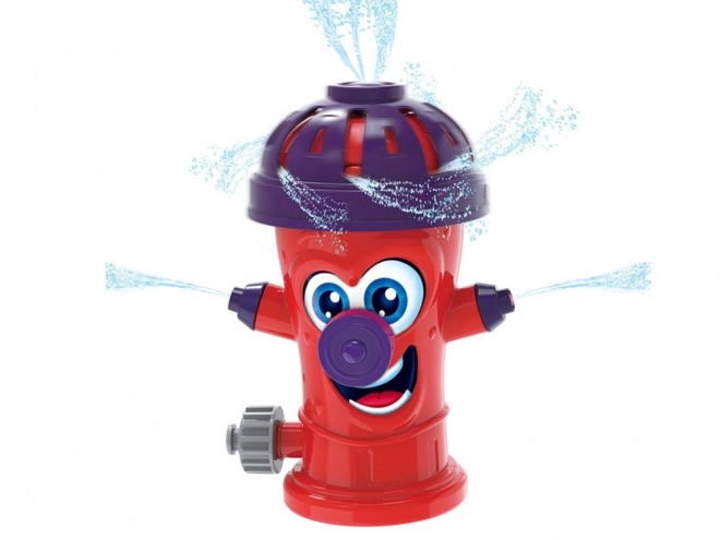 Zahradní hydrant jako hračka s postřikovačem