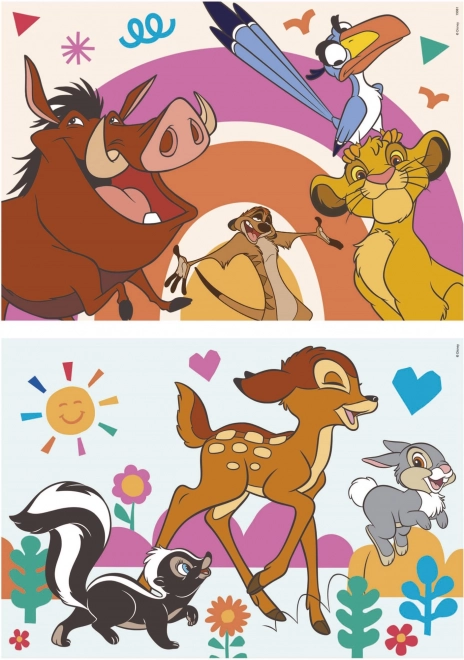 Dřevěné puzzle Lví Král a Bambi od Educa